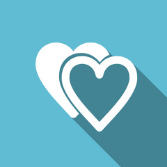 love flat icon sign hearts symbol