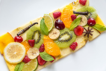 Fruit and berry carpaccio