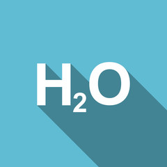 water flat icon h2o sign