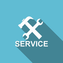 Obraz premium service flat icon
