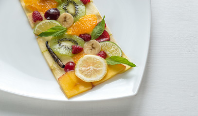 Fruit and berry carpaccio