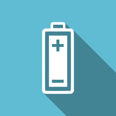 battery flat icon power sign