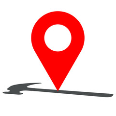 Icono simbolo localizacion martillo rojo