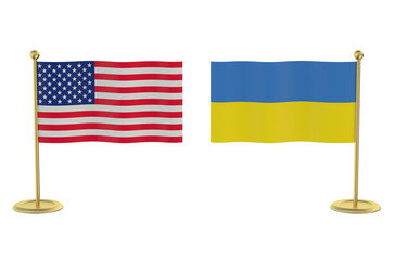 meeting USA with Ukraine concept