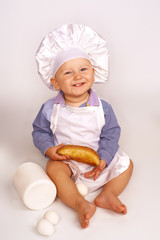 Smiling little chef
