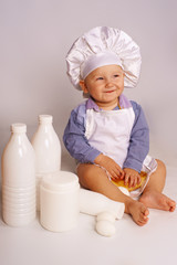 Smiling little chef