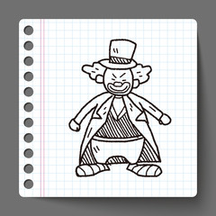 clown doodle drawing