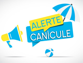Obraz premium megaphone : alerte canicule