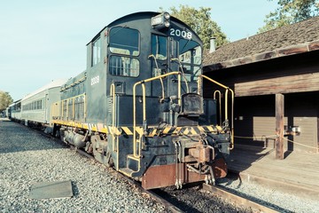 Fototapeta na wymiar Old trains Sacramento