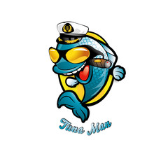 Logo Captain Tuna Man yacht 