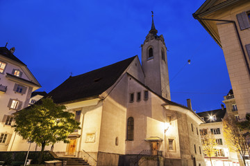 Fototapeta na wymiar St. Peters-Kapelle in Lucerne, Switzerland