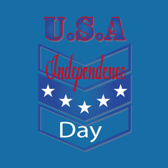 independence day illustration over blue color background