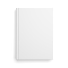 Blank book cover isolated on white