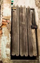 Rustic wooden authentic looking door