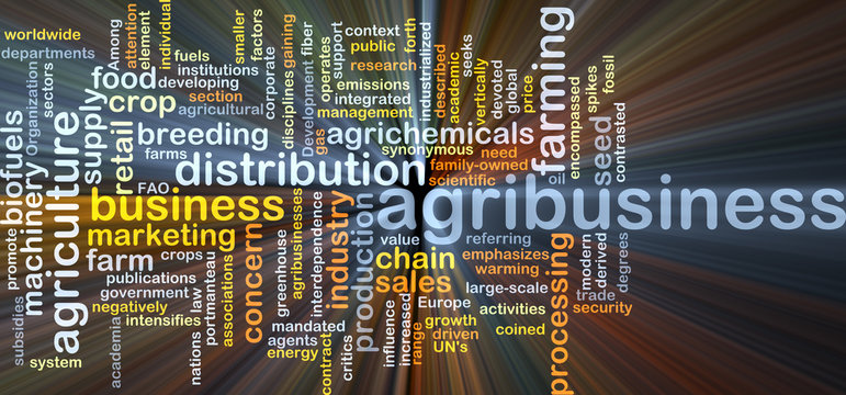 Agribusiness Background Concept Glowing