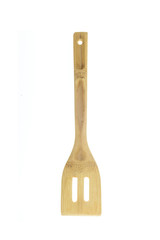 Close up Cooking wooden spatula isolated on white