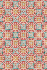 Pattern of retro style wall tile texture