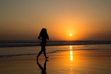 Fototapeta premium Sunset jogging
