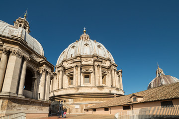 Fototapeta na wymiar On the roof of St. Peter's Basilica