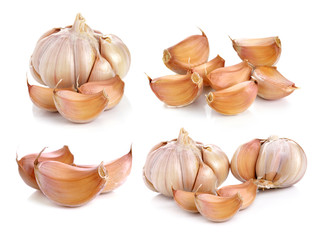 garlic isolated on white background