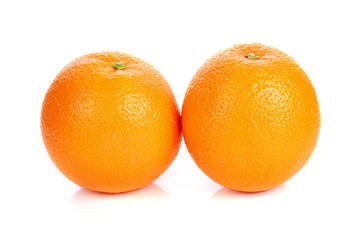 Ripe orange isolated on white background