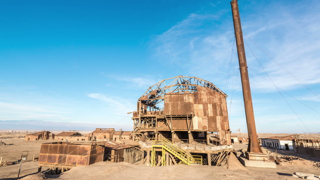 Time lapse video of the UNESCO World Heritage ghost town of Santa Laura in Chile