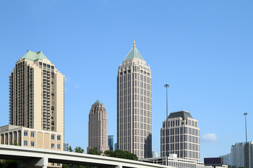 Fototapeta na wymiar Atlanta, Georgia's skyline on a beautiful clear day