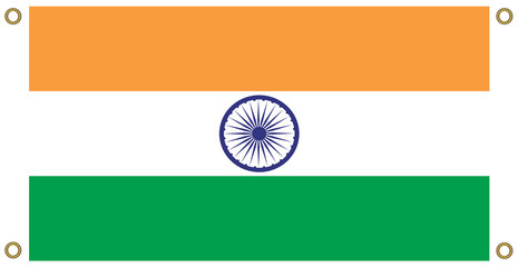 India flag background, Eyelet punch the corner
