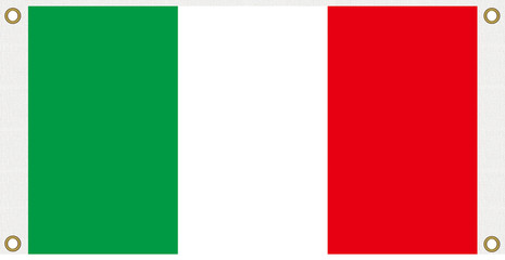 Italy flag background, Eyelet punch the corner