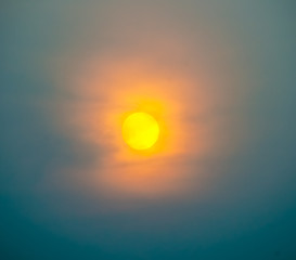 sun at sunset