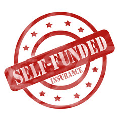 Red Self Funded Insurance Circles stamp