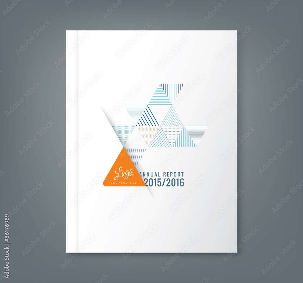 Wall mural abstract triangle stripe shape background for business annual report book cover