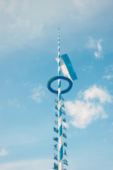 Bavarian maypole and flag