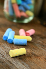 Colored crayon shock