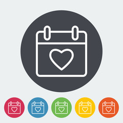 Calendar with heart