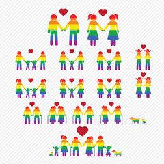LGBT icons set. illustration eps10