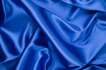 Blue silk drapery. 