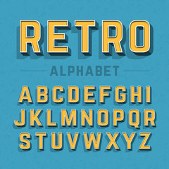Retro style alphabet 