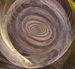 Abstract spiral / Fractal spiral on the whole of the sheet in warm beige tones