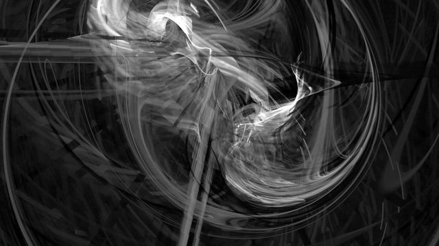 Fraktal animation schwarz-weiss