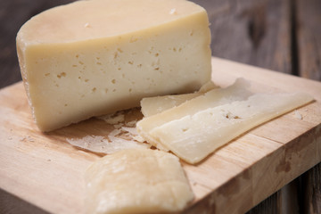 Natural homemade cheddar cheese