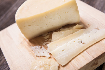 Natural homemade cheddar cheese