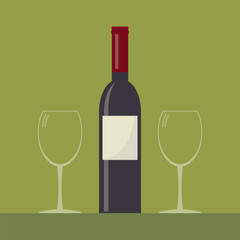 Serving wine.
