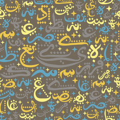 seamless pattern ornament Arabic calligraphy of text Eid Mubarak concept for muslim community festival Eid Al Fitr(Eid Mubarak)