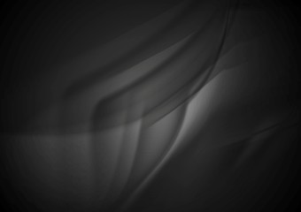 Black smooth silk waves background