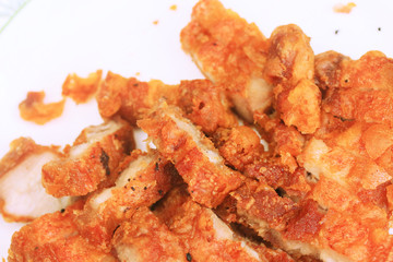 Streaky pork fried