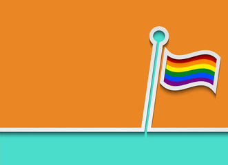 Vector modern lgbt flag background.