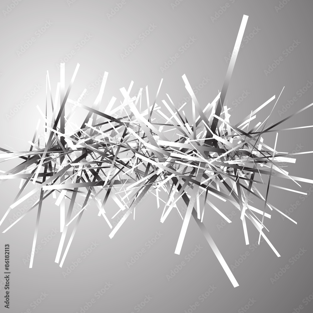 Aufkleber Artistic abstract vector. Random overlapping lines, stripes, sca