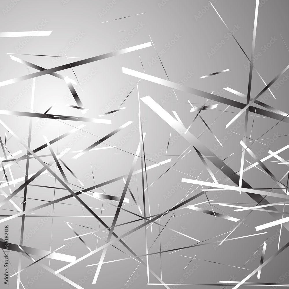 Aufkleber Artistic abstract vector. Random overlapping lines, stripes, sca