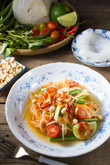 somtum : papaya salad